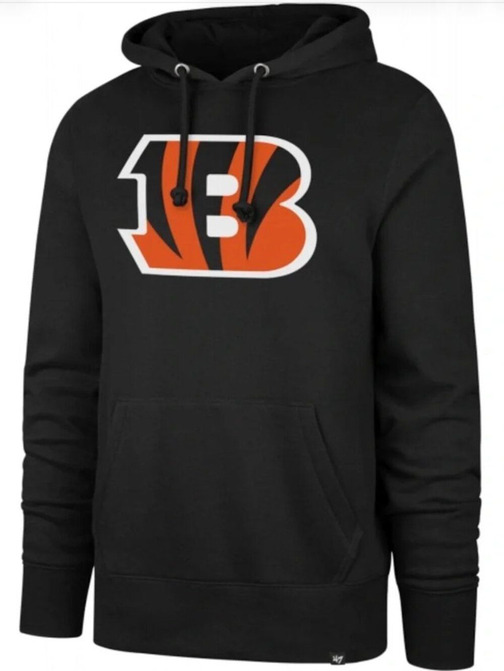 Cincinnati Bengals Hoodie Sweatshirt Black '47 Brand Men's S Unisex
